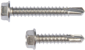 Hex Washer Head Stnls Steel Self Tapping Screw No12x1