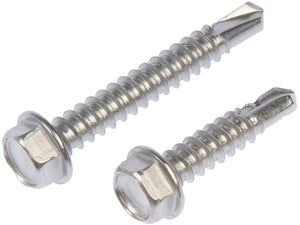 Hex Washer Head Stnls Steel Self Tapping Screw No12x1