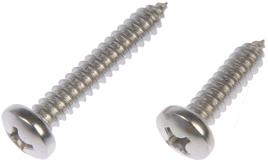 Self Tapping Screw-Stainless Steel-Pan Head-No14 x 1", 1-1/2" - Dorman# 784-185