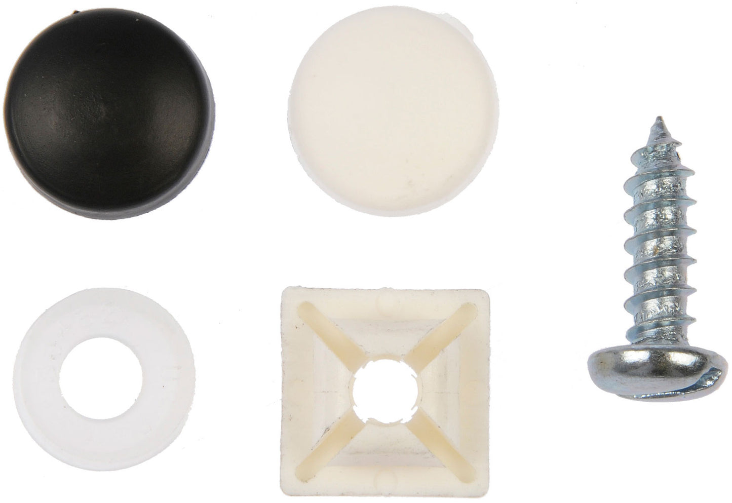 License Plate Hardware Kit-Black and White - Dorman# 785-134