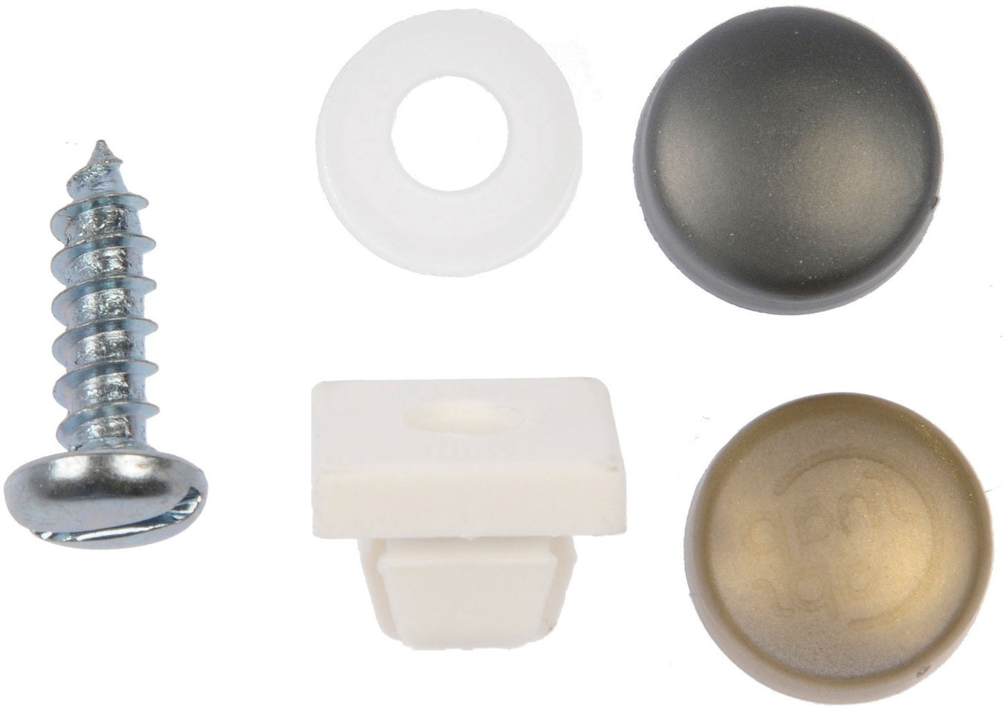 License Plate Hardware Kit-Chrome and Gold - Dorman# 785-136