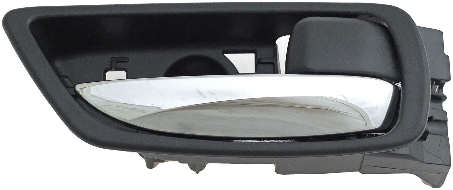 New Interior Door Handle Chrome Lever Right Rear Black Housing - Dorman 79857