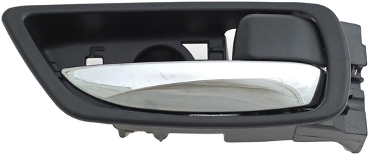 New Interior Door Handle Chrome Lever Right Rear Black Housing - Dorman 79857