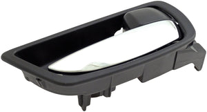 New Interior Door Handle Chrome Lever Right Rear Black Housing - Dorman 79857