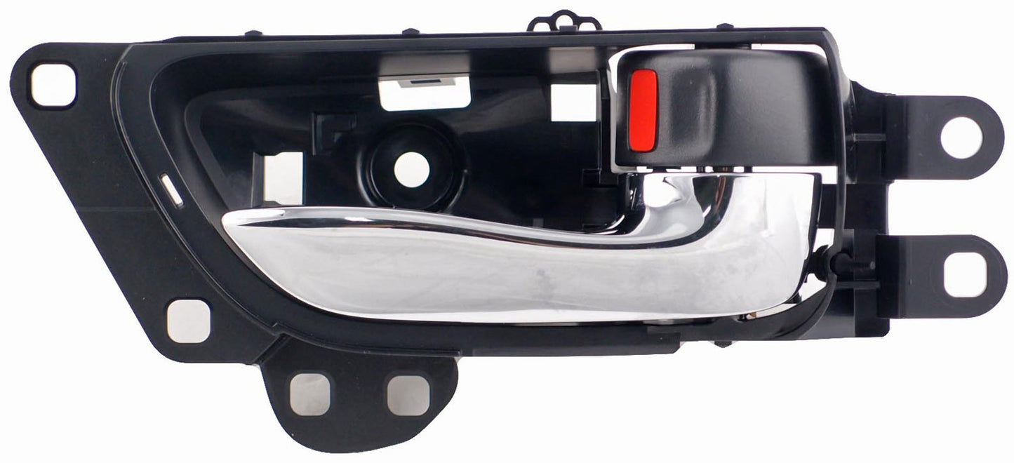 New Interior Door Handle Chrome Lever Front Right Black Housing - Dorman 79867