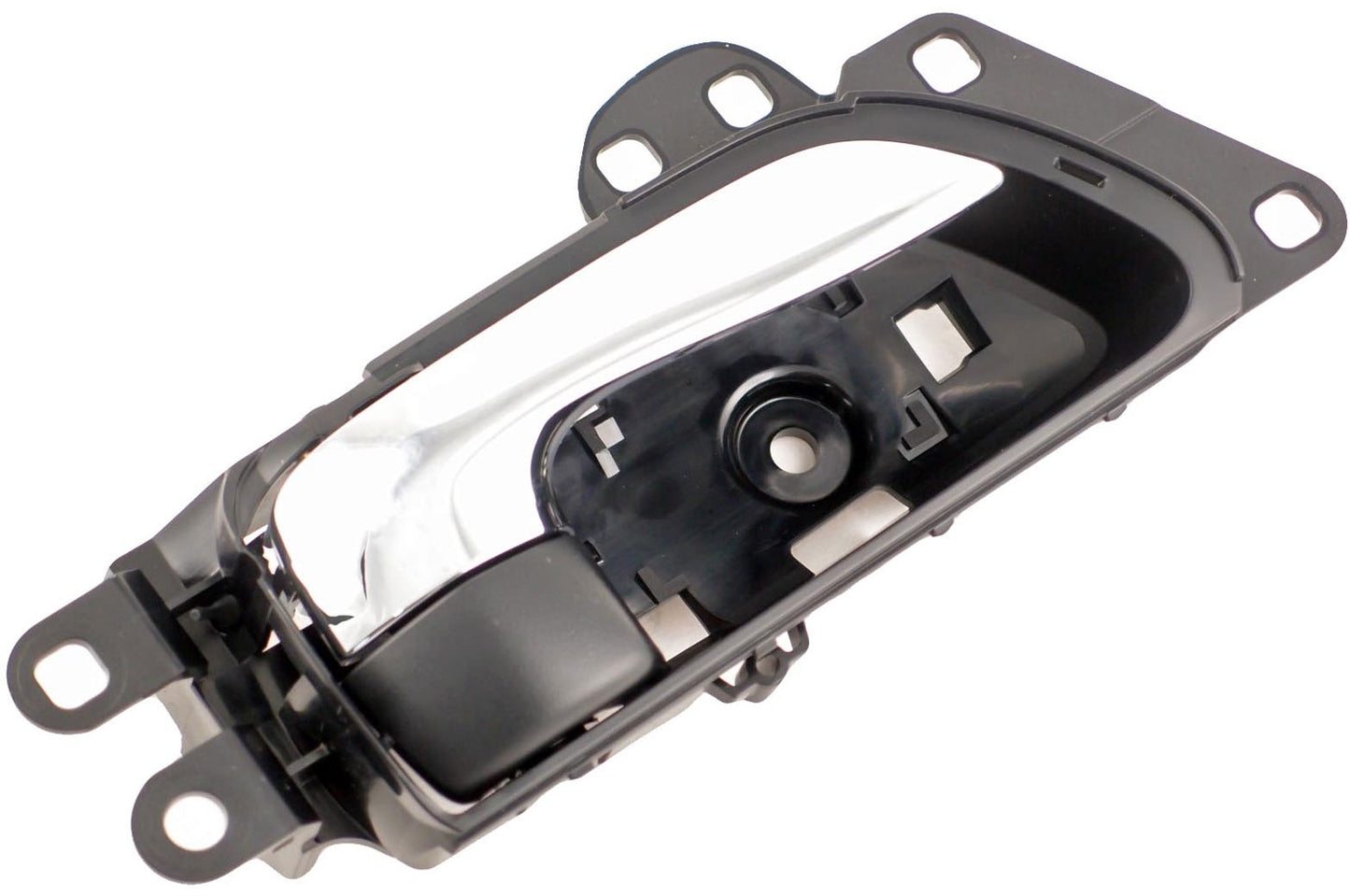 New Interior Door Handle Chrome Lever Front Right Black Housing - Dorman 79867