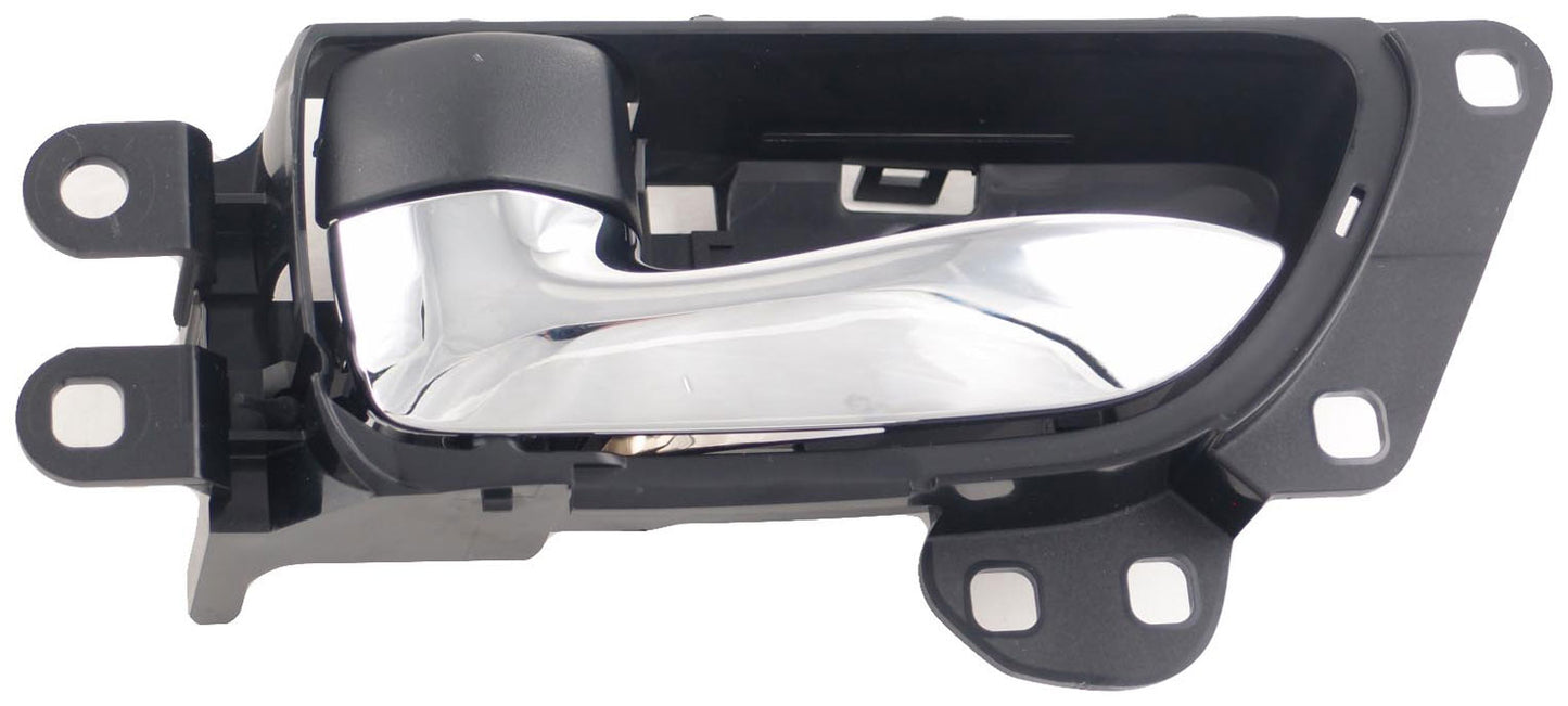 New Interior Door Handle Chrome Lever Front Left Black Housing - Dorman 79868