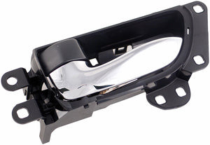 New Interior Door Handle Chrome Lever Front Left Black Housing - Dorman 79868