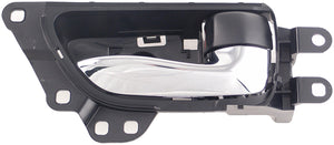 New Interior Door Handle Chrome Lever Right Rear Black Housing - Dorman 79869