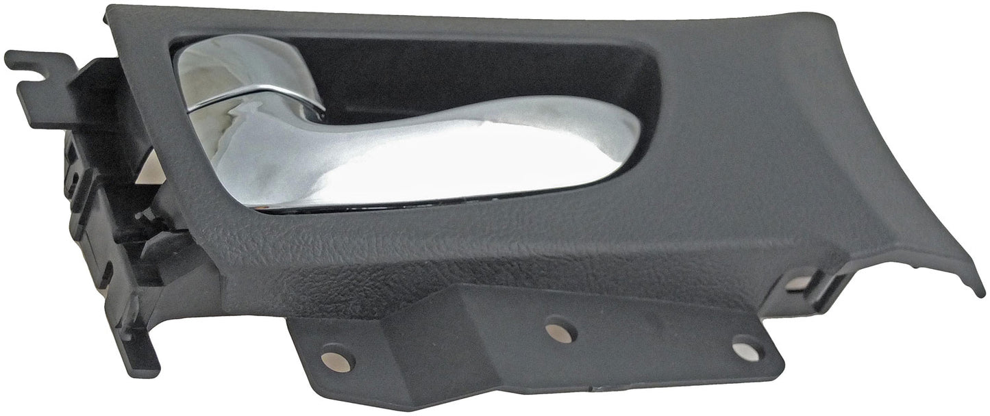 New Interior Door Handle Chrome Lever Front Left Black Housing - Dorman 79872