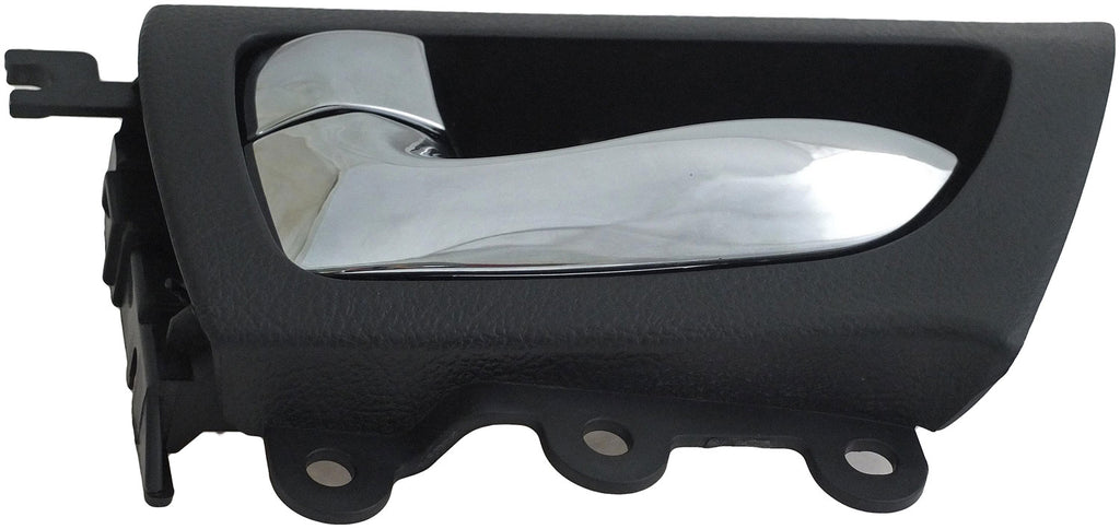 New Interior Door Handle Chrome Lever Rear Left Black Housing - Dorman 79874