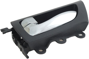 New Interior Door Handle Chrome Lever Rear Left Black Housing - Dorman 79874