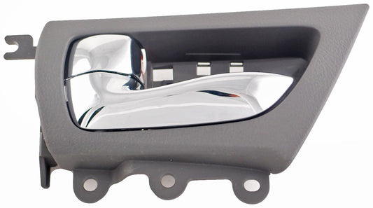 New Interior Door Handle Chrome Lever Rear Left Gray Housing - Dorman 79882