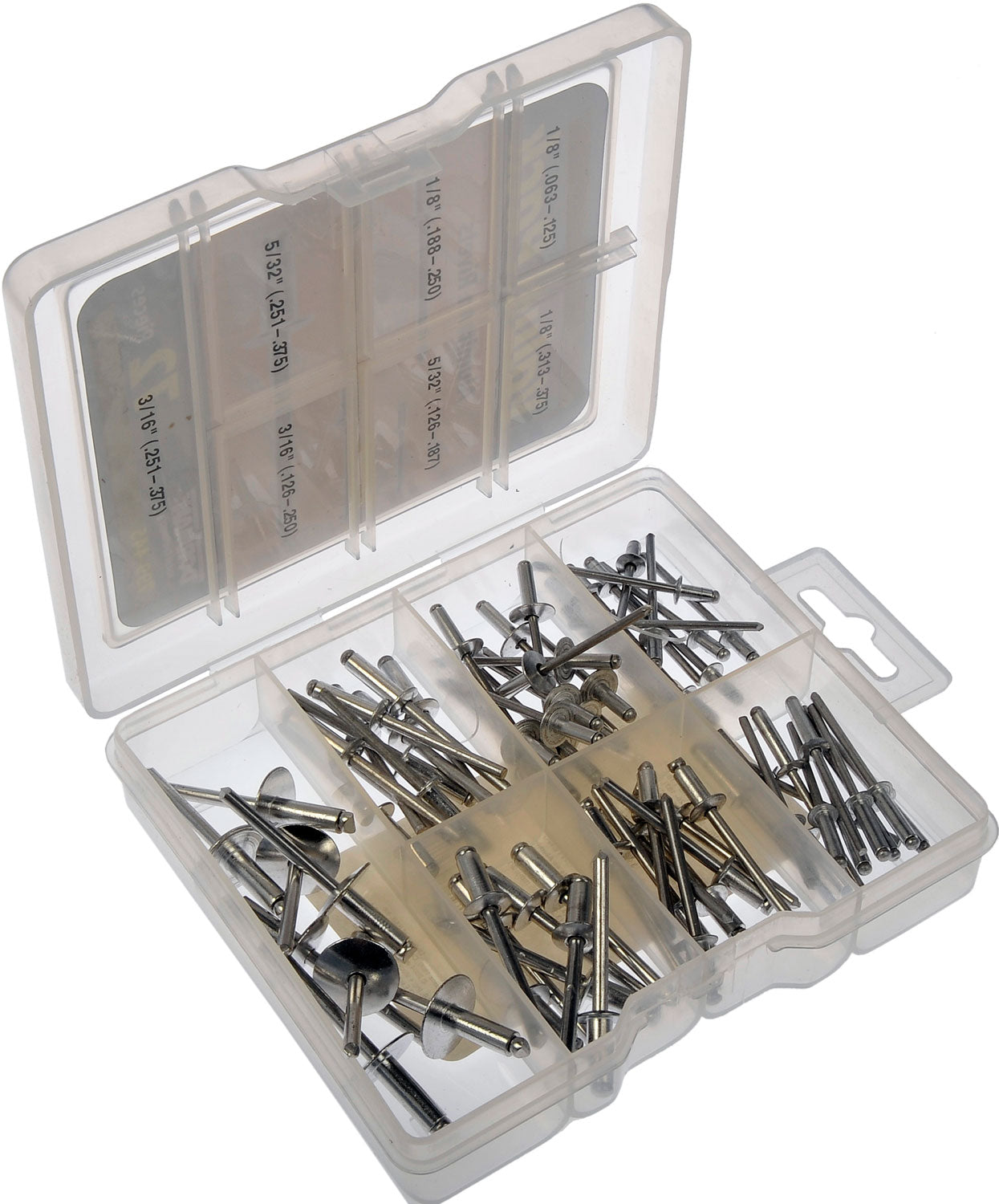 Aluminum Rivets Value Pack- 7 Sku's- 72 Pieces - Dorman# 799-445