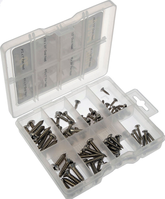 Sheet Metal Screw Stainless Steel Pack- 8 Skus- 79 Pieces - Dorman# 799-510