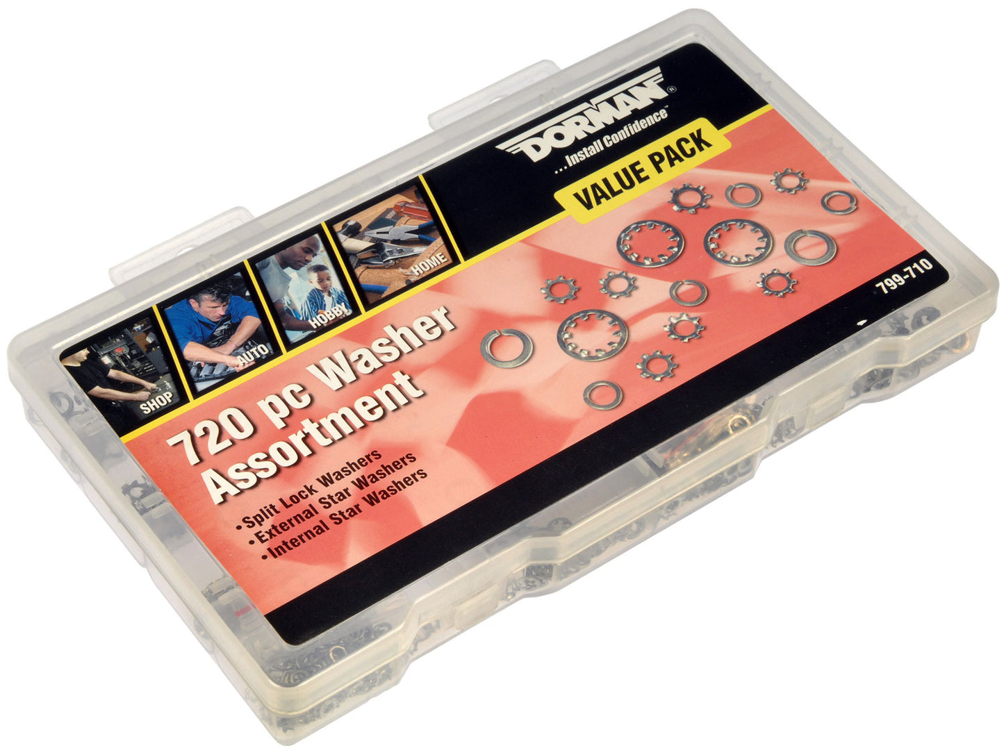 Washer Value Pack- 18 Sku's- 702 Pieces - Dorman# 799-710