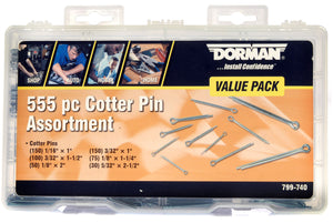 Cotter Pin Value Pack- 6 Sku's- 555 Pieces - Dorman# 799-740