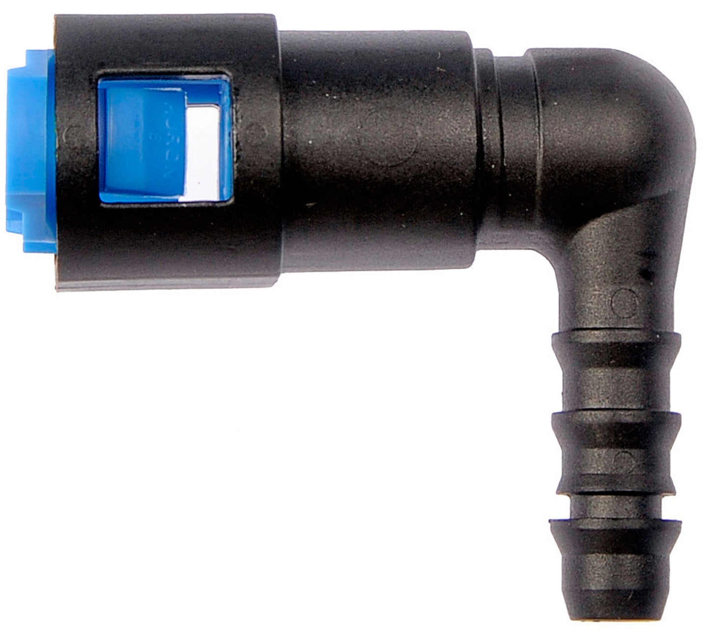 FUEL LINE QUICK CONNECTOR 90deg 3/8" STEEL TO 5/16" NYLON TUBING, Dorman 800-091