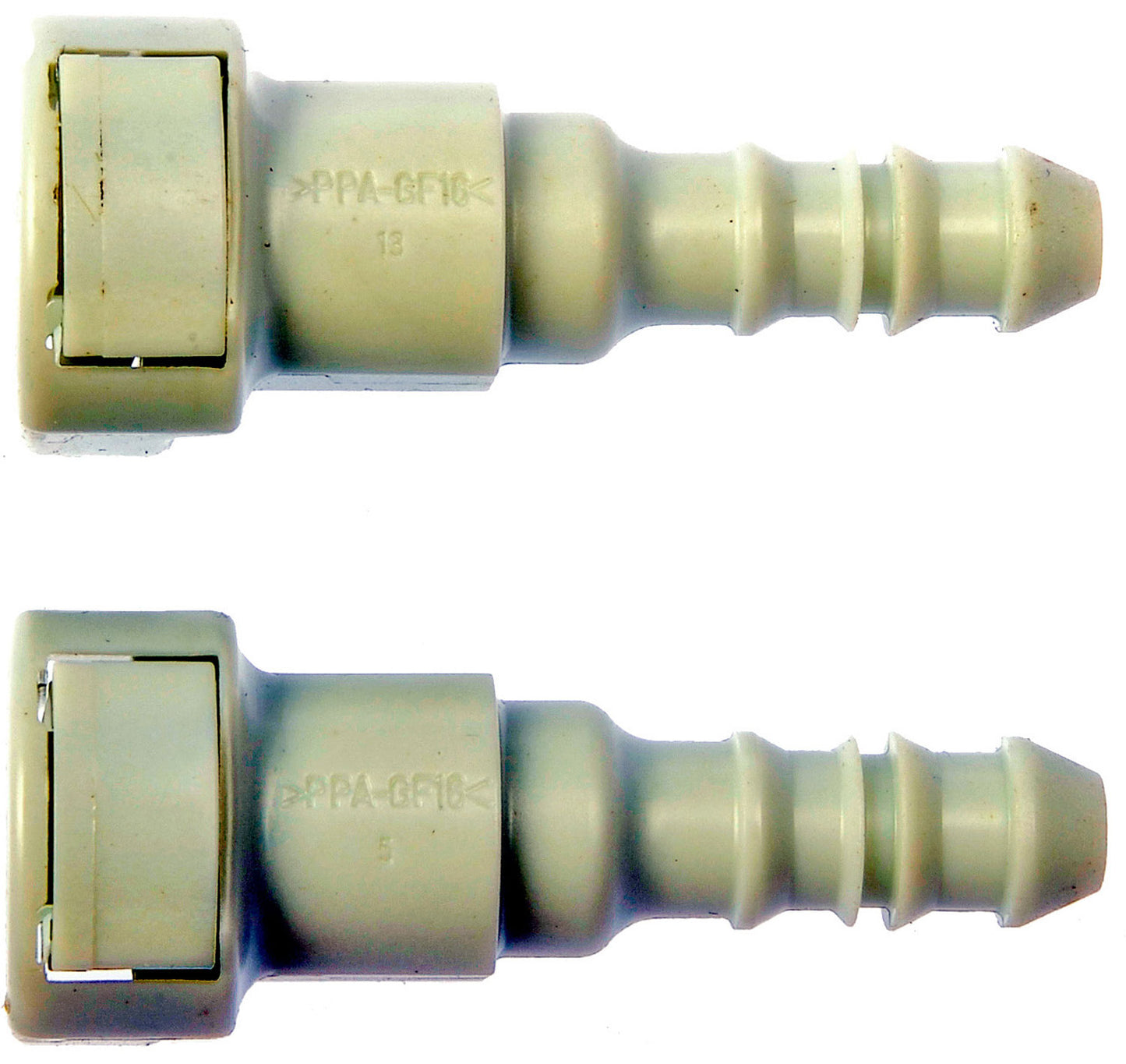FUEL LINE CONNECTOR. 5/16IN STEEL to 5/16IN NYLON. - Dorman# 800-116