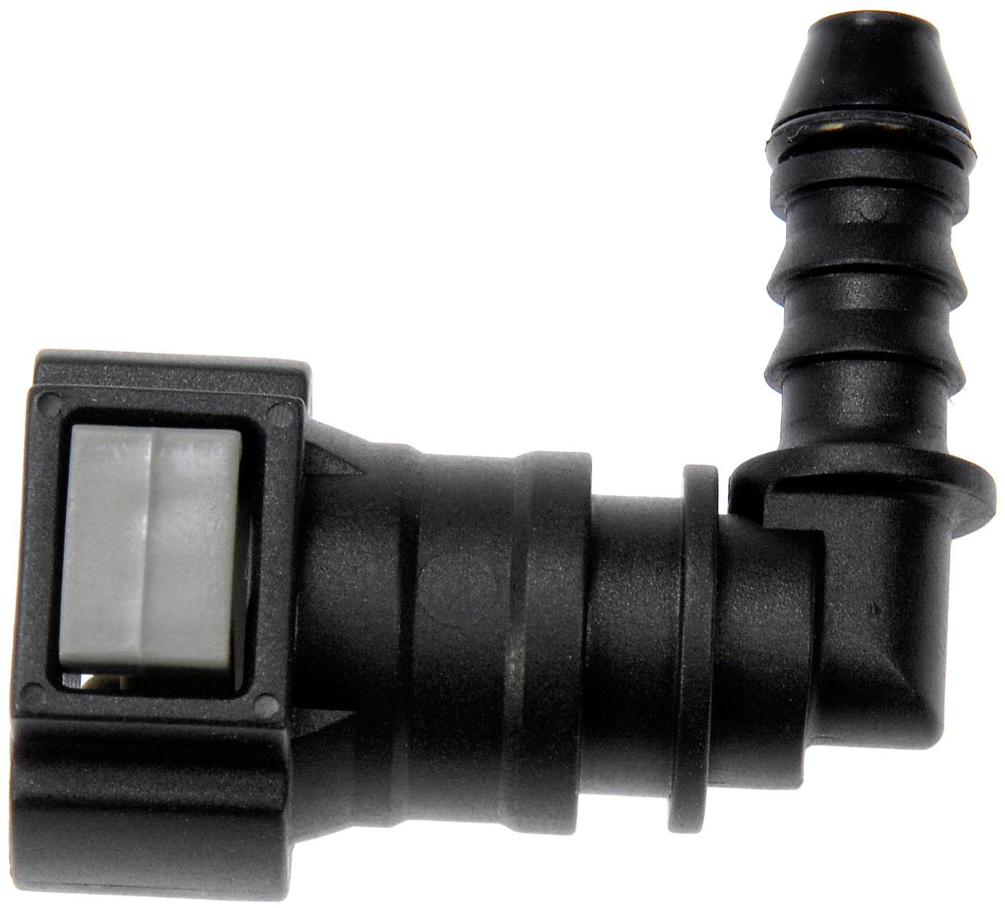 Quick Connector 3/8 In. S TO 6mm Nylon 90 with O ring (Dorman# 800-212)