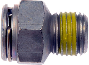 TRANSMISSION LINE CONNECTOR w/ A 3/8 TUBE X 1/4-18IN. THREAD. - Dorman# 800-604