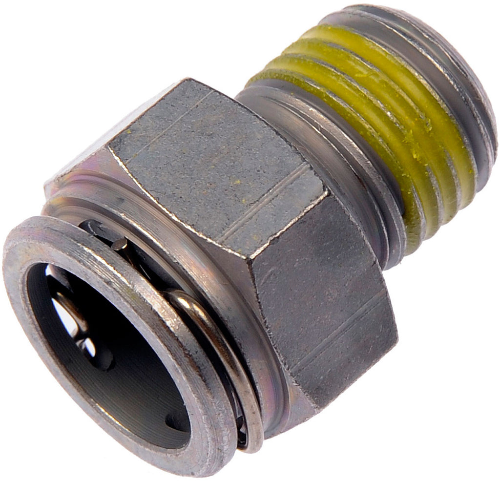 TRANSMISSION LINE CONNECTOR w/ A 3/8 TUBE X 1/4-18IN. THREAD. - Dorman# 800-604