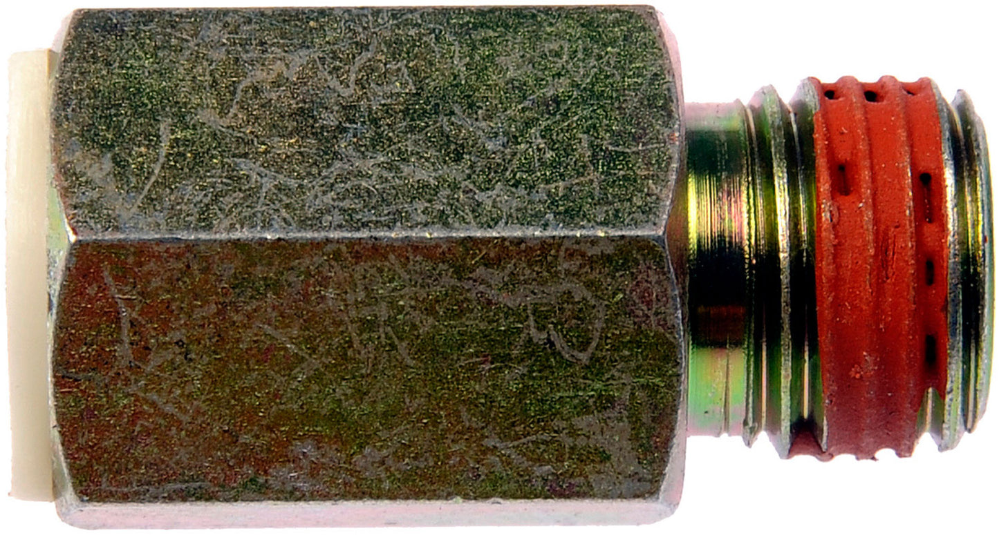 TRANSMISSION LINE CONNECTOR w/ A 5/16" TUBE X 1/4-18" THREAD. - Dorman# 800-608