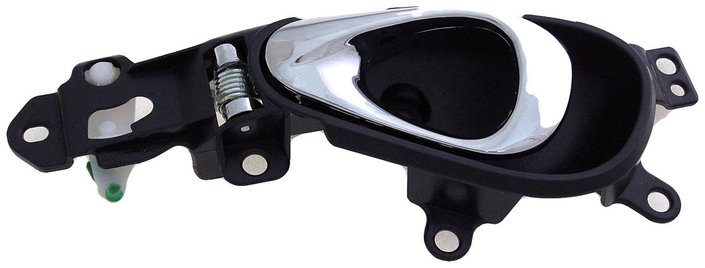 New Rear Left Interior Door Handle, Chrome lever Black Housing - Dorman 80937