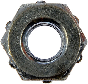 Hex Nut-Tooth Washered-Grade 2-Thread Size 10-32, Height: 3/8