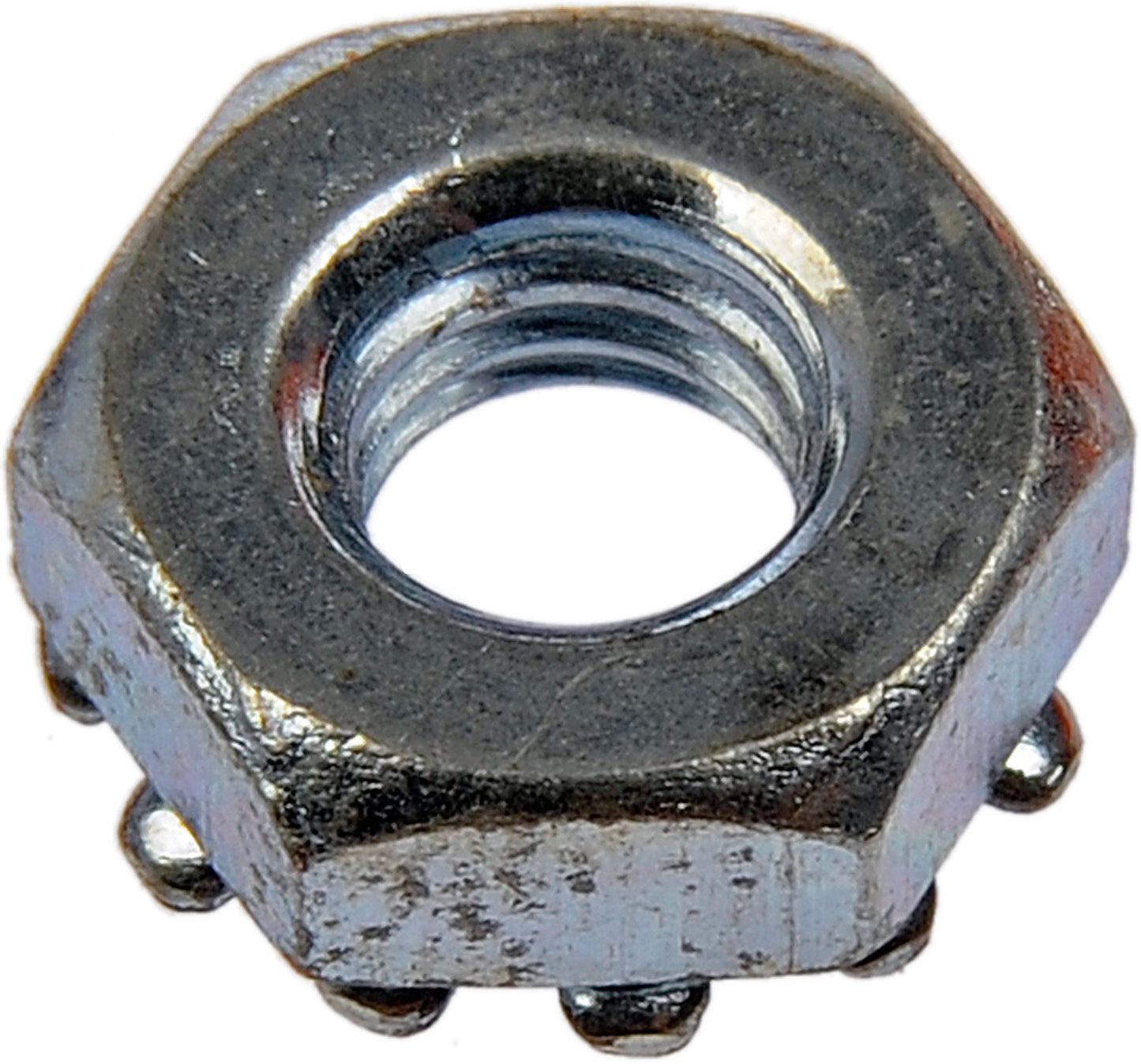 Hex Nut-Tooth Washered-Grade 2-Thread Size 10-32, Height: 3/8" - Dorman# 814-099