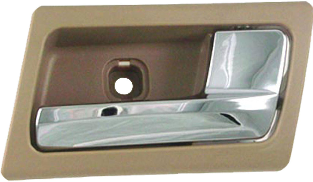 New Front Right Interior Door Handle Chrome & Brown (Parchment) - Dorman 81697