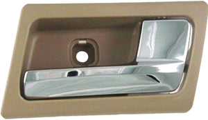 New Front Right Interior Door Handle Chrome & Brown (Parchment) - Dorman 81697