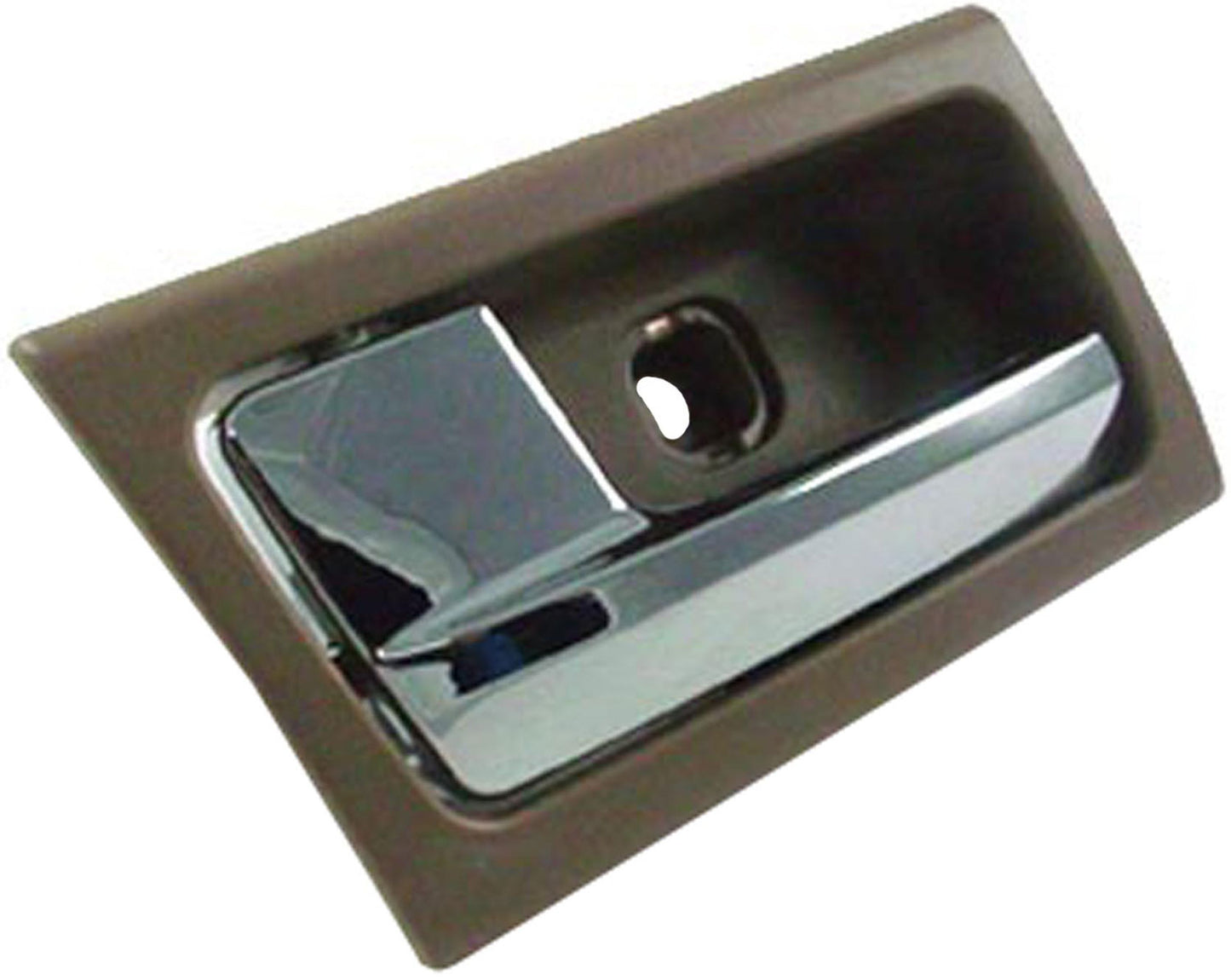 New Front Left Interior Door Handle - Chrome & Brown (Parchment) - Dorman 81699