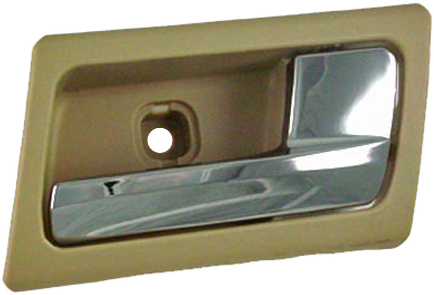 New Interior Door Handle - Front Right - Chrome & Beige (Camel) - Dorman 81722