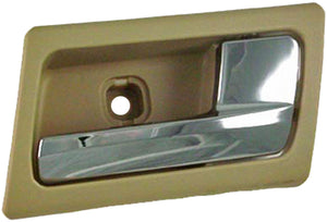 New Interior Door Handle - Front Right - Chrome & Beige (Camel) - Dorman 81722