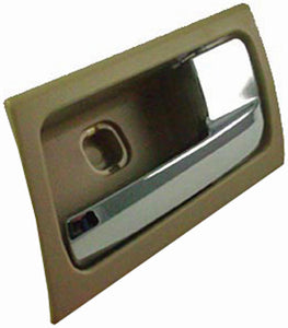 New Interior Door Handle - Front Right - Chrome & Beige (Camel) - Dorman 81722