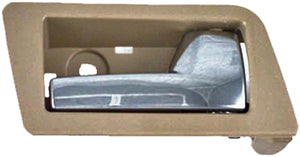 New Interior Door Handle - Rear Right - Camel(Beige)+Chrome - Dorman 81754