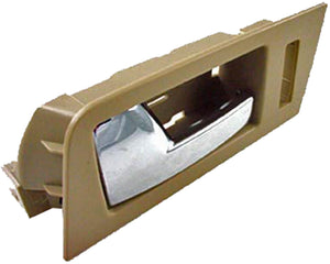 New Interior Door Handle - Front Left - Camel(Beige)+Chrome - Dorman 81763