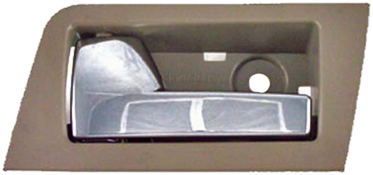 New Interior Door Handle - Rear Left - Stone(Gray)+Chrome - Dorman 81764