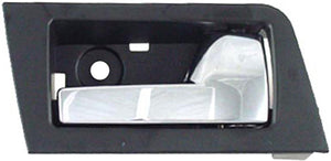 New Interior Door Handle - Rear Right - Black+Chrome - Dorman 81781