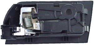 New Interior Door Handle - Rear Right - Black+Chrome - Dorman 81781
