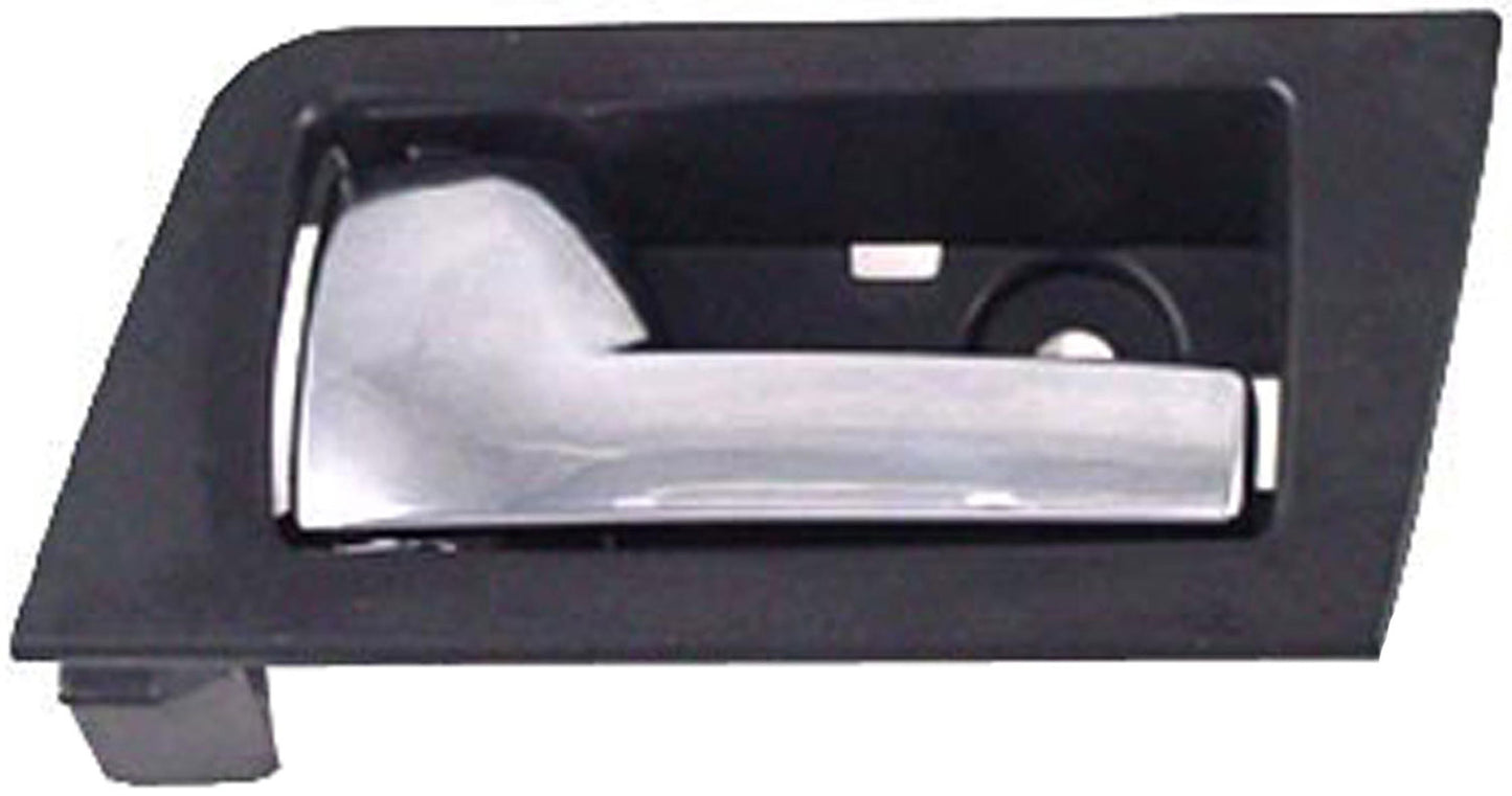 New Interior Door Handle - Rear Left - Black+Chrome - Dorman 81784