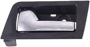 New Interior Door Handle - Rear Left - Black+Chrome - Dorman 81784