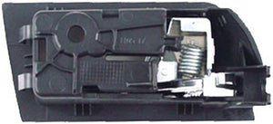 New Interior Door Handle - Rear Left - Black+Chrome - Dorman 81784