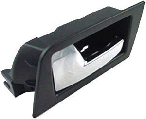 New Interior Door Handle - Rear Left - Black+Chrome - Dorman 81784