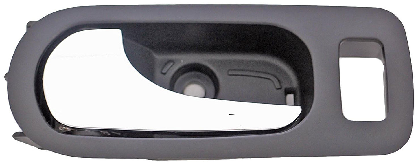 New Interior Door Handle - Rear Left - Chrome & Black (Ebony) - Dorman 81810