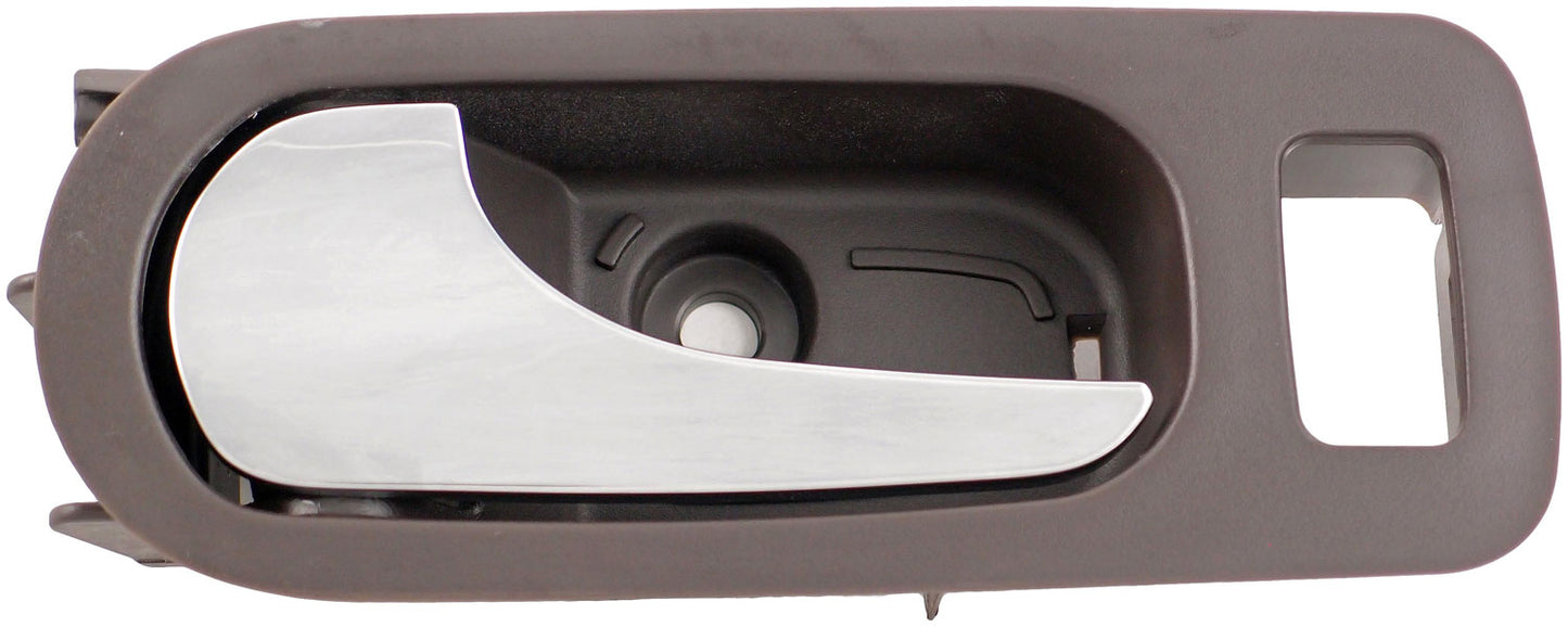 New Interior Door Handle - Rear Left - Chrome & Brown (Cocoa) - Dorman 81812