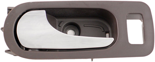 New Interior Door Handle - Rear Left - Chrome & Brown (Cocoa) - Dorman 81812