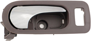 New Rear Right Interior Door Handle Chrome & Brown (Cocoa) - Dorman 81813