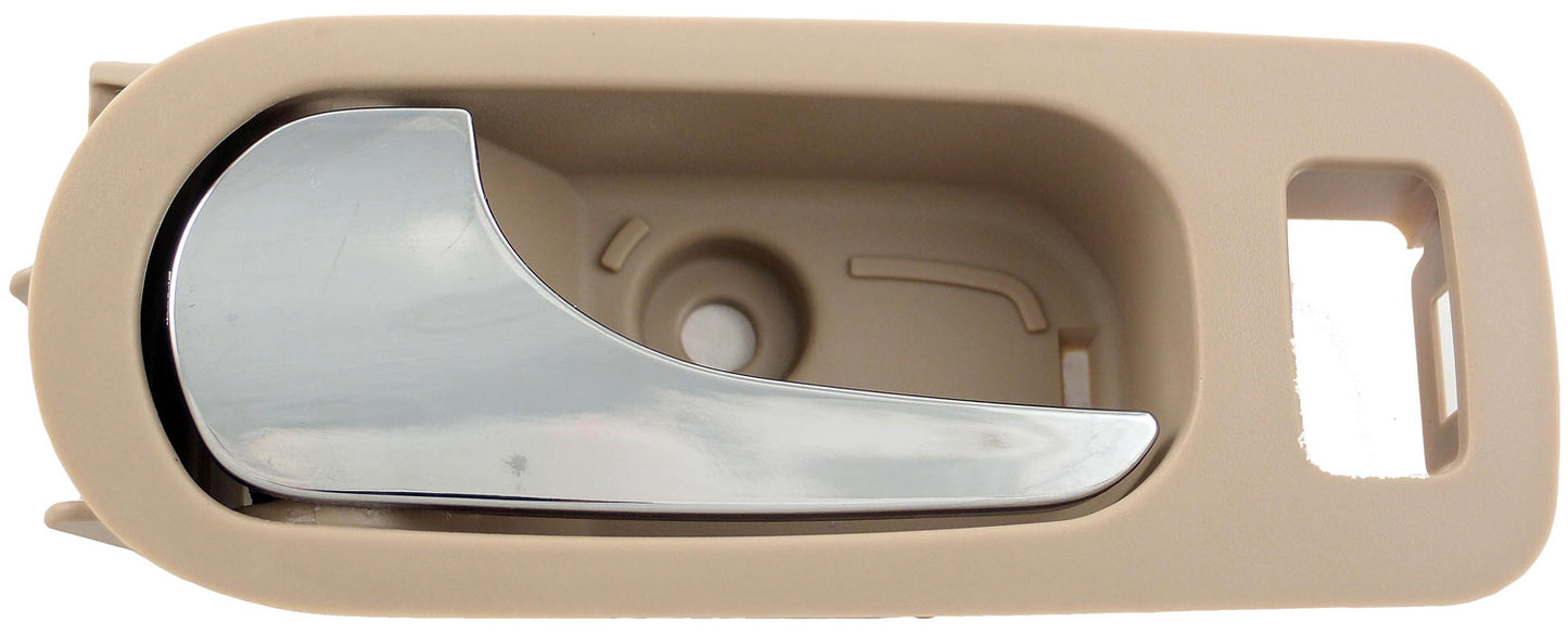New Interior Door Handle - Rear Left - Chrome & Beige (Neutral) - Dorman 81814